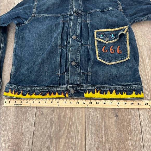 VINTAGE RL RALPH LAUREN DENIM & SUPPLY cartoon 666 Trucker JACKET SIZE XL RARE - Picture 12 of 13
